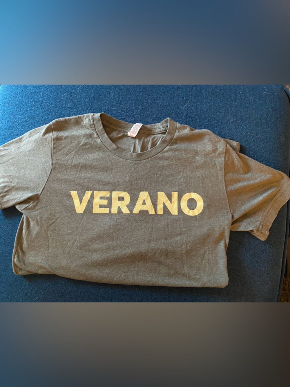 Bella Canvas VERANO Olive Green Tee with Gold 'VERANO' Print
